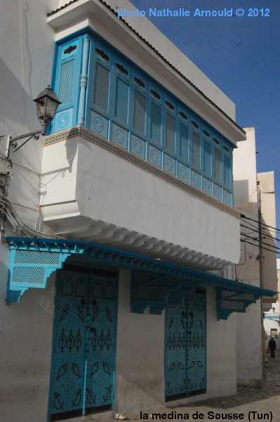 moucharabi, medina de Sousse, Tunisie
